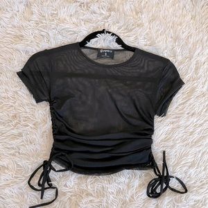 Sheer Mesh Crop Top